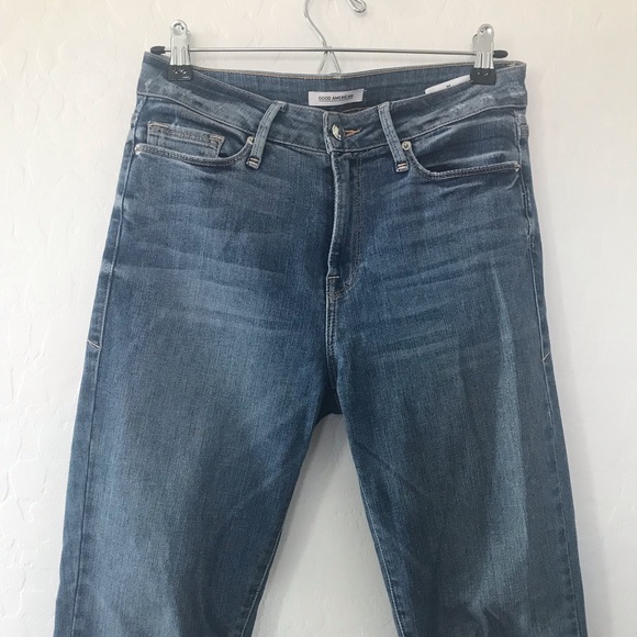 NEW Good American Good Legs High Waist Pom Jeans - Picture 3 of 7